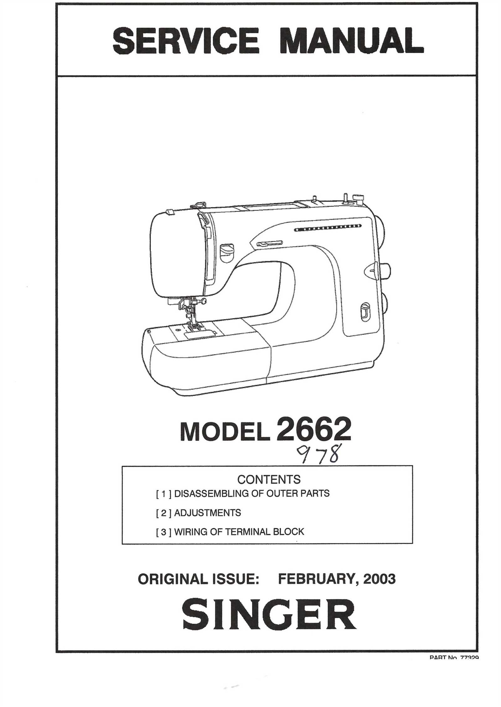 singer sewing machine model 2662 instruction manual