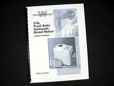 skg bread maker instruction manual