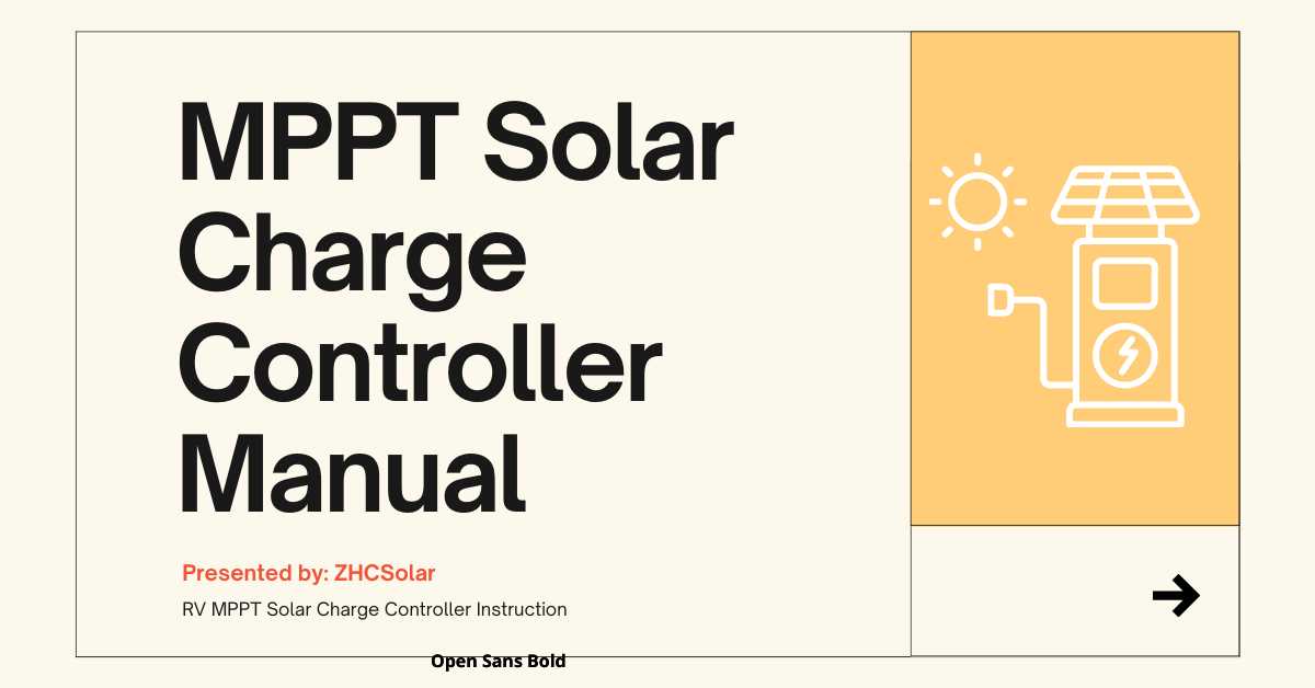 solar charge controller instruction manual