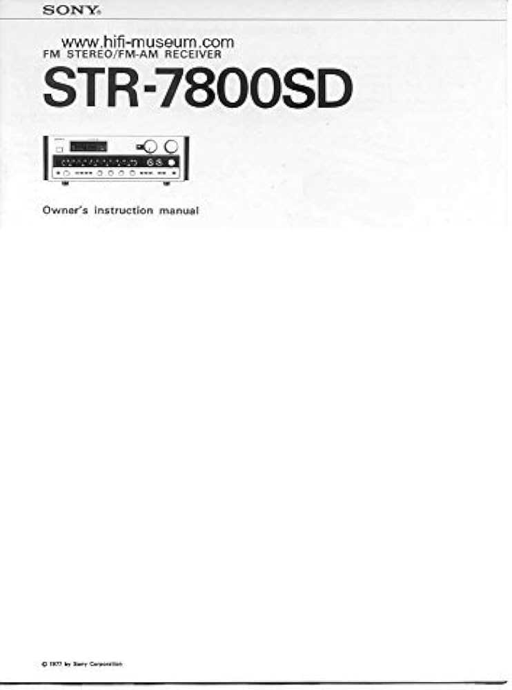 sony receiver instruction manual