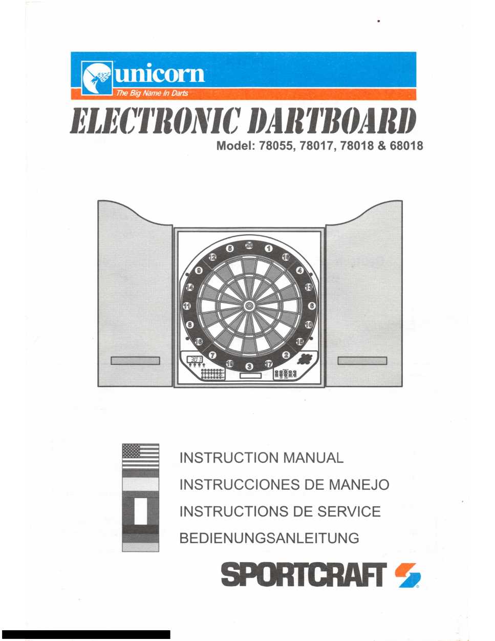 sportcraft electronic dartboard instruction manual