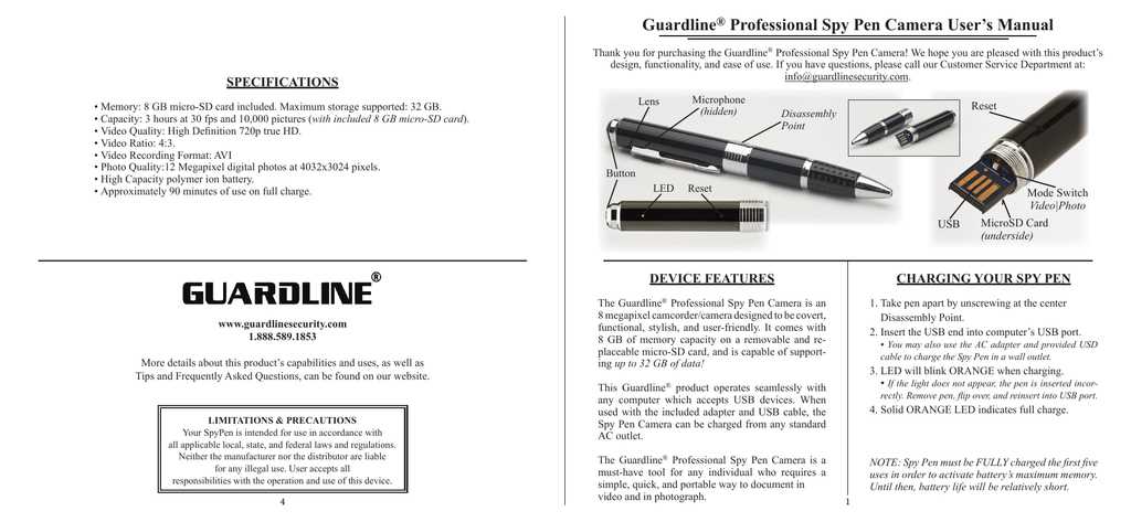 spy pen instruction manual