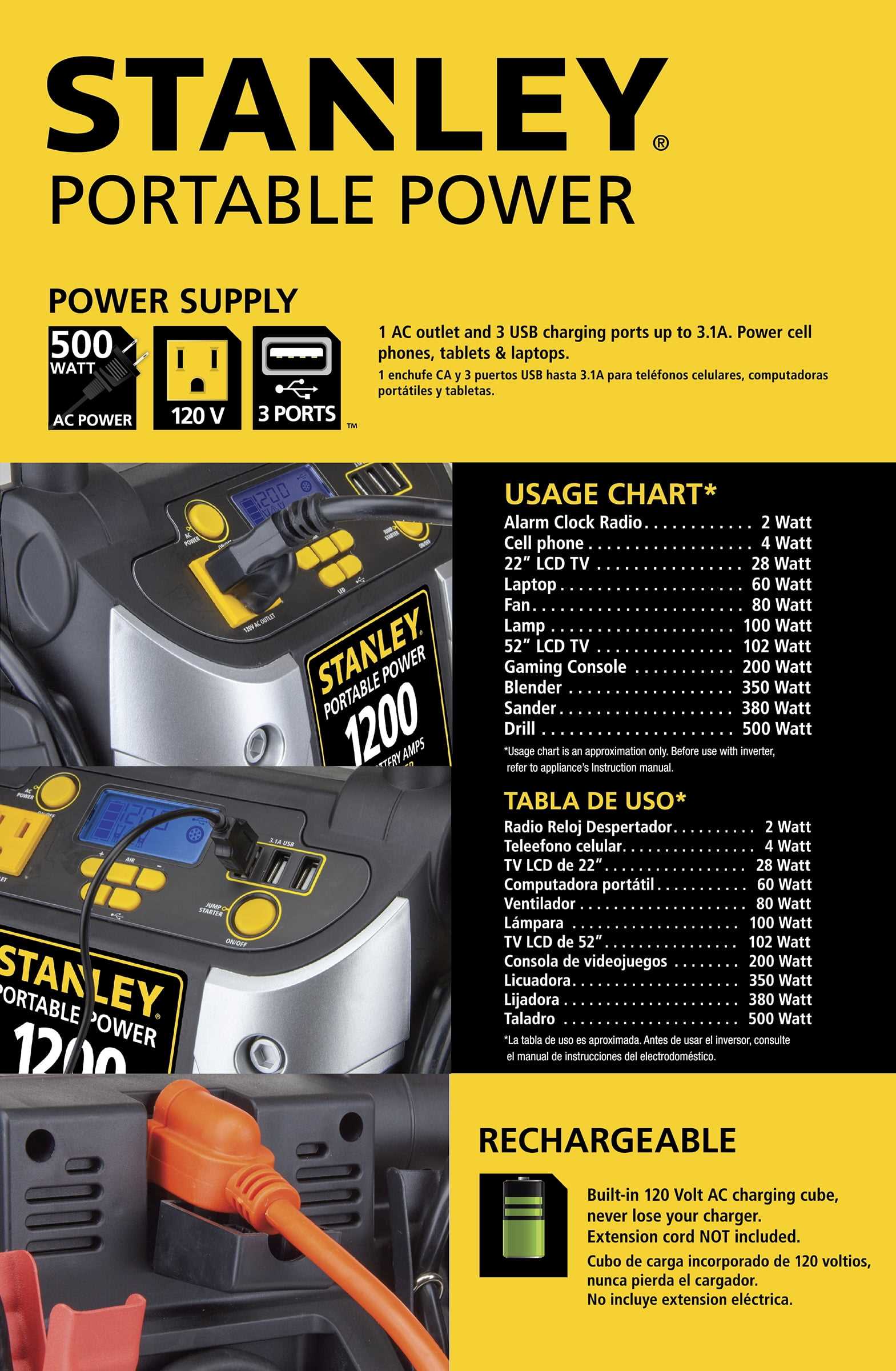 stanley professional power station instruction manual