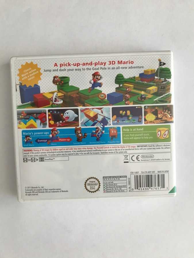 super mario 3d land instruction manual