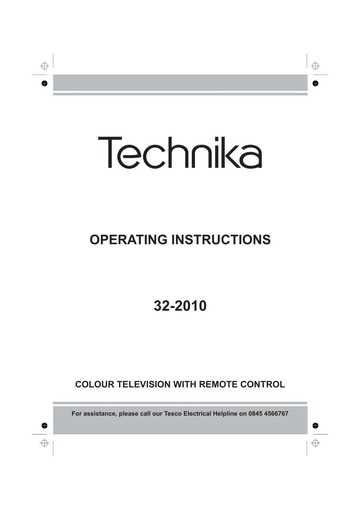 technika oven instruction manual