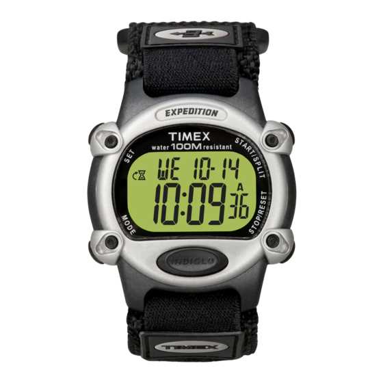 timex indiglo watch instruction manual