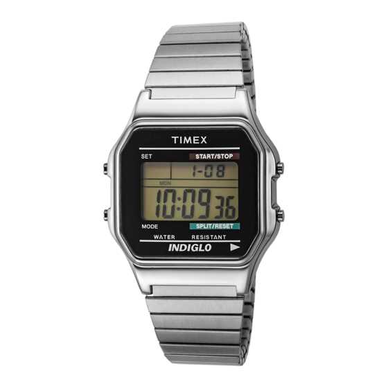 timex indiglo watch instruction manual