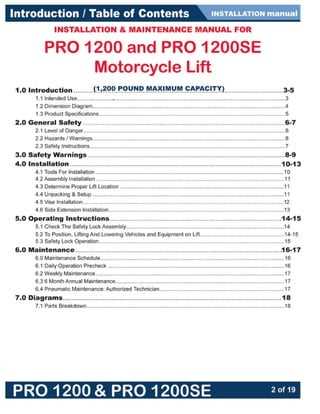 top lift pro instruction manual