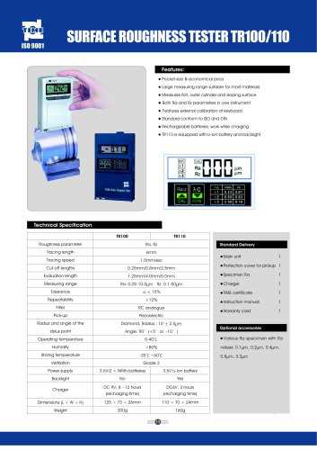 tr100 surface roughness tester instruction manual