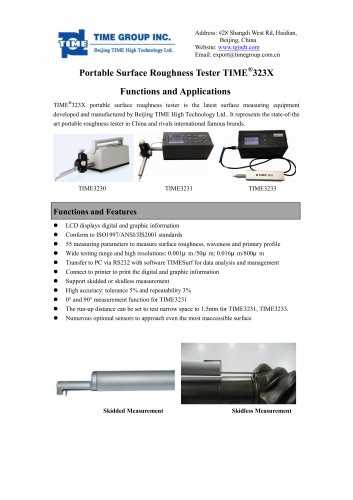 tr100 surface roughness tester instruction manual