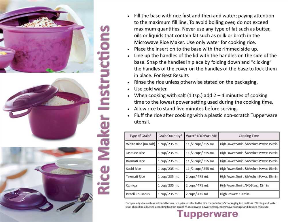 tupperware pressure cooker instruction manual