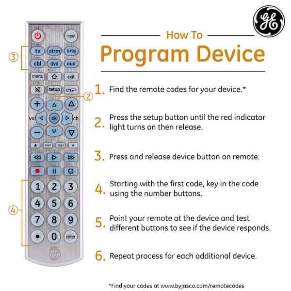 universal remote instruction manual codes