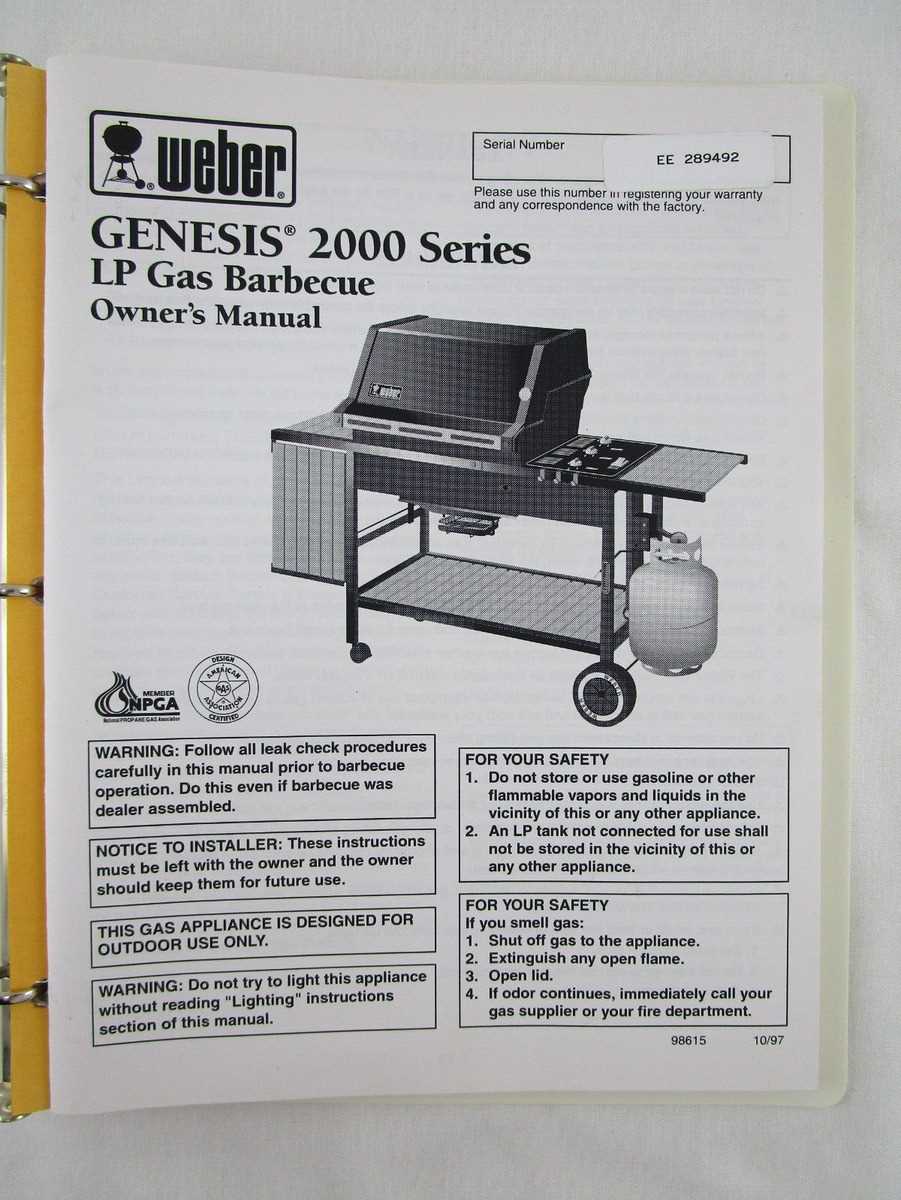 weber genesis 2 instruction manual