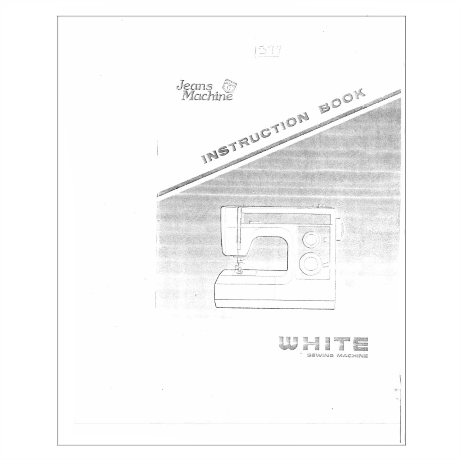 white jean machine instruction manual