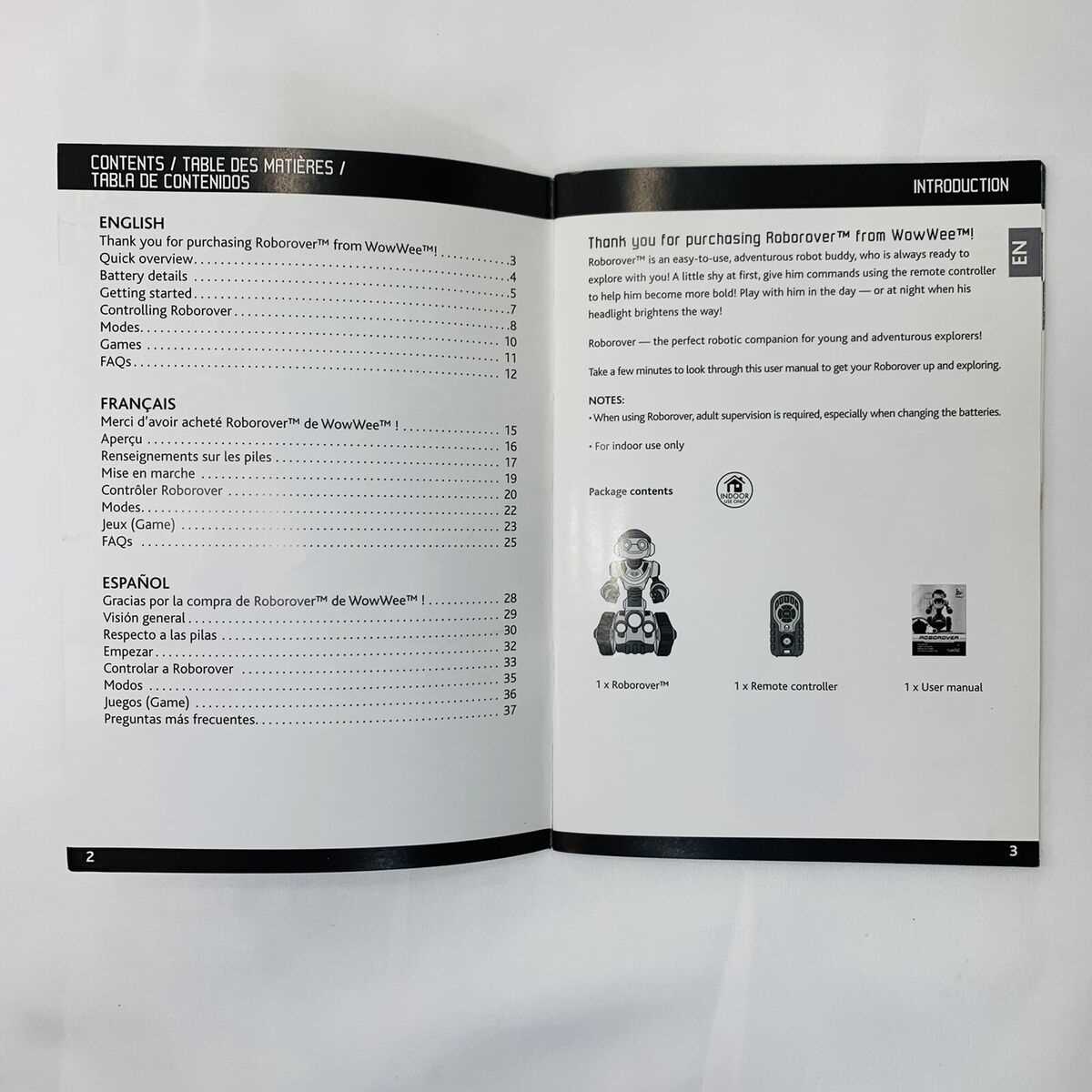 wowwee robot instruction manual