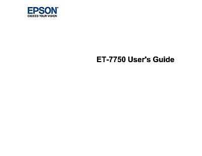 epson et 7750 instruction manual