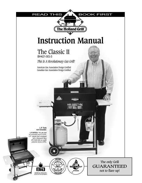 holland grill instruction manual