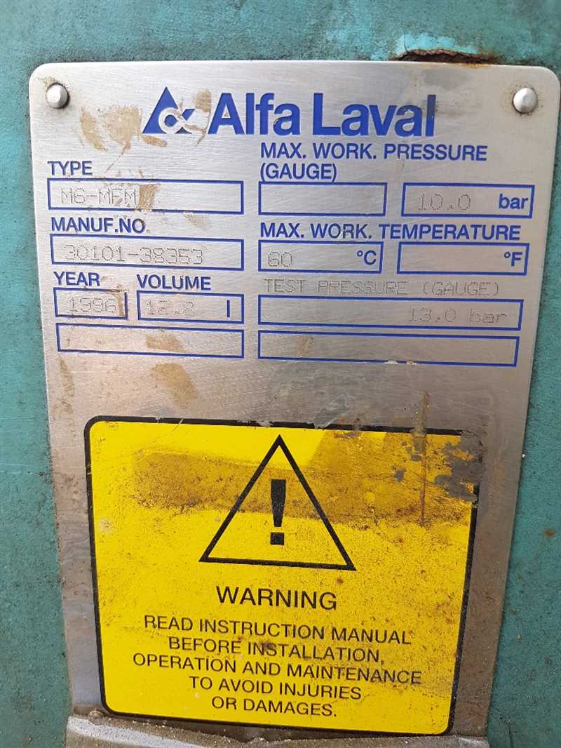 alfa laval plate heat exchanger instruction manual