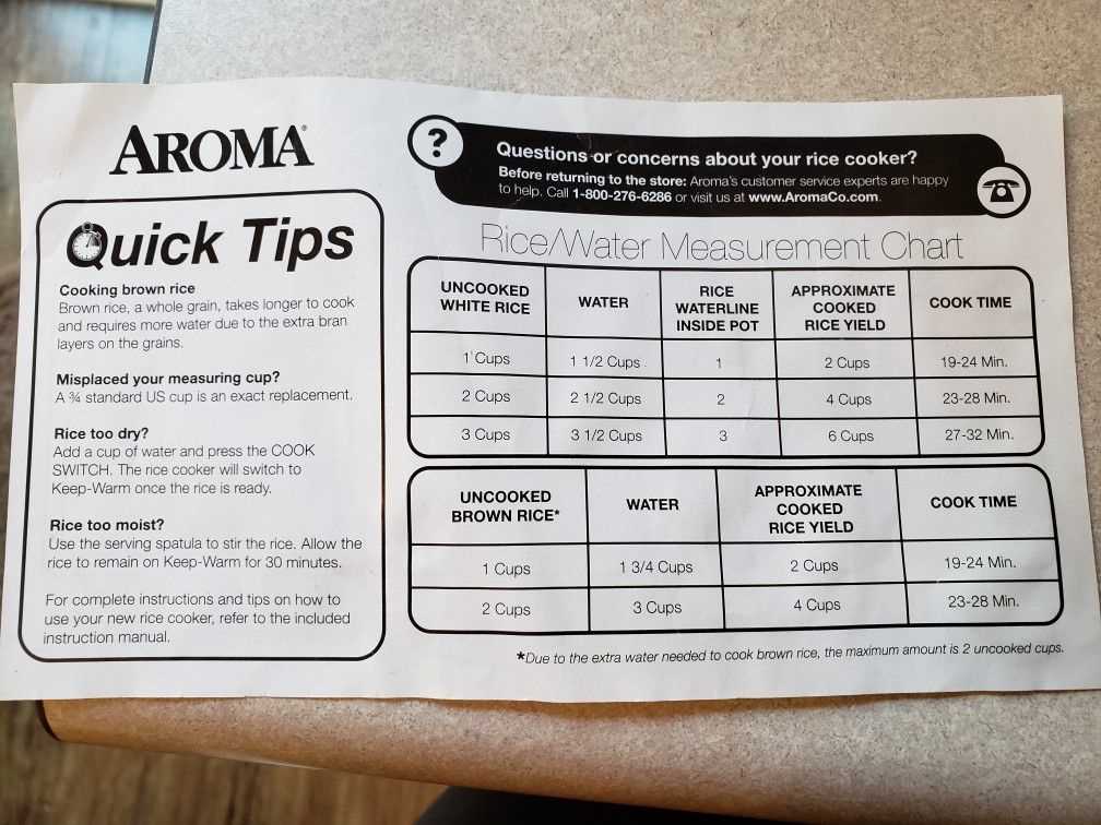 aroma rice cooker instruction manual