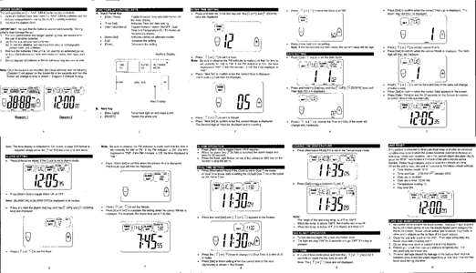 ultronic weather station clock instruction manual