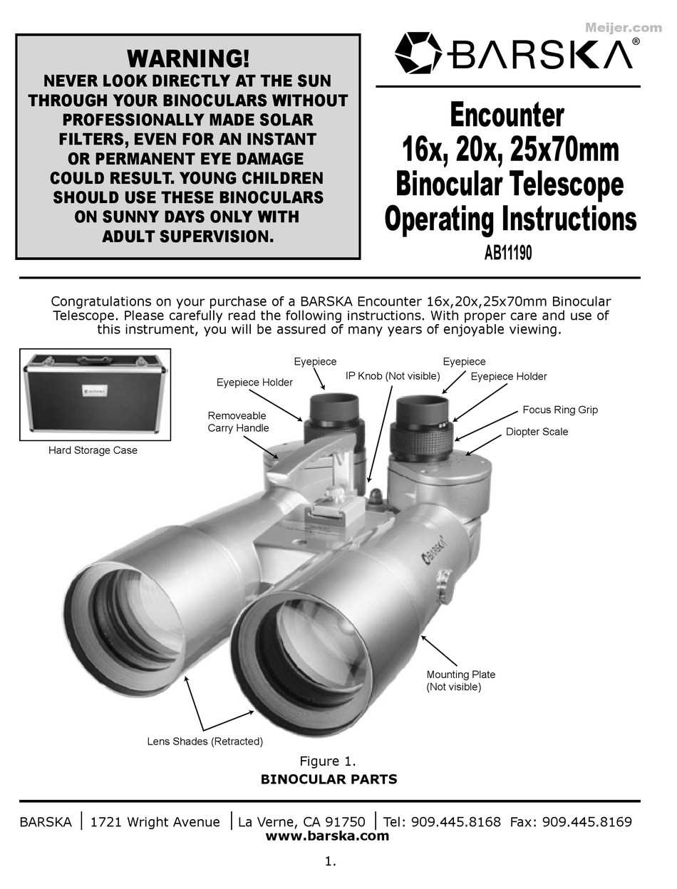 barska 70060 telescope instruction manual