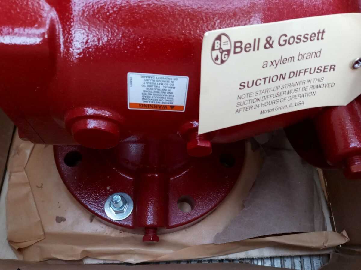 bell & gossett suction diffuser instruction manual