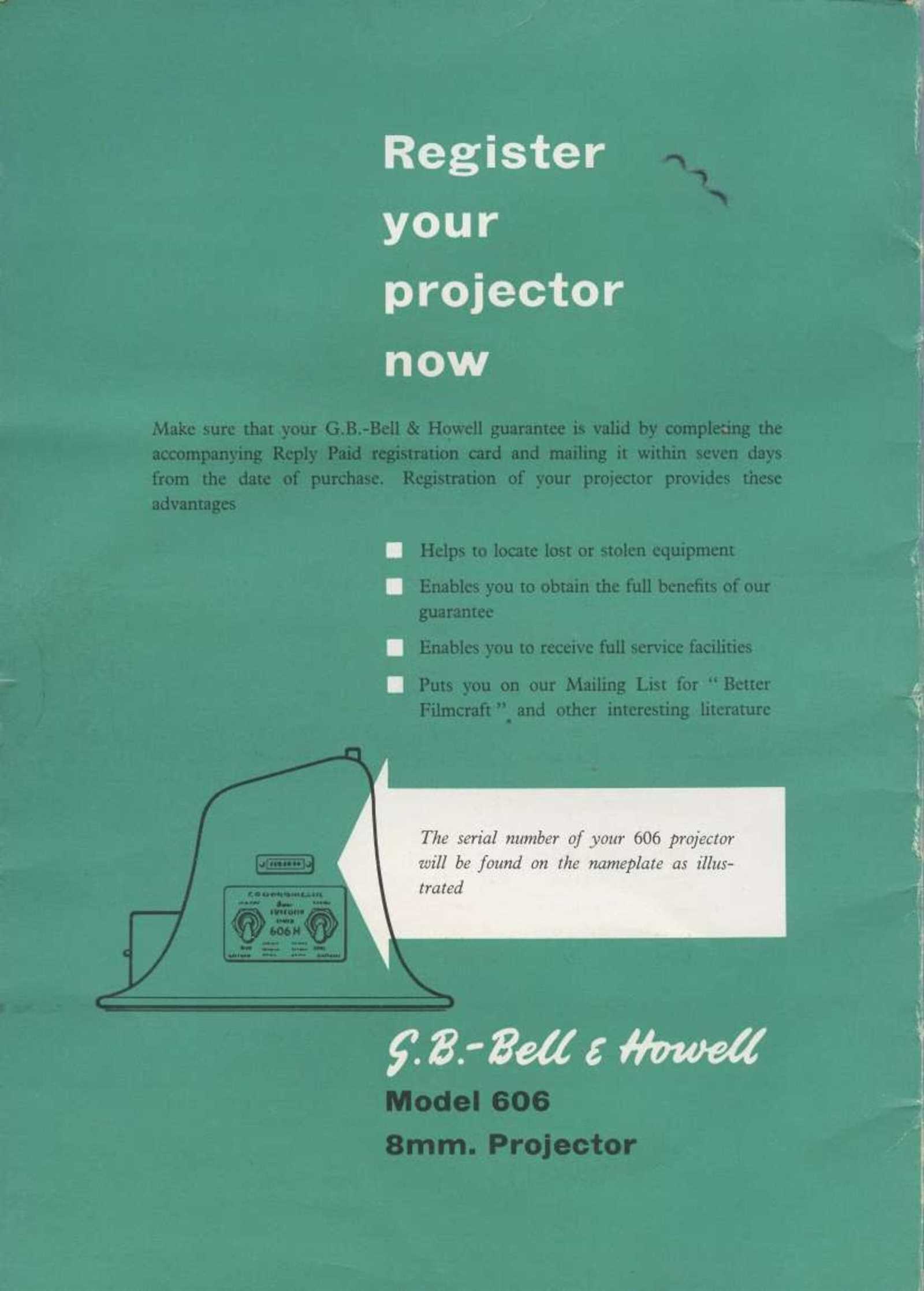 bell & howell instruction manuals