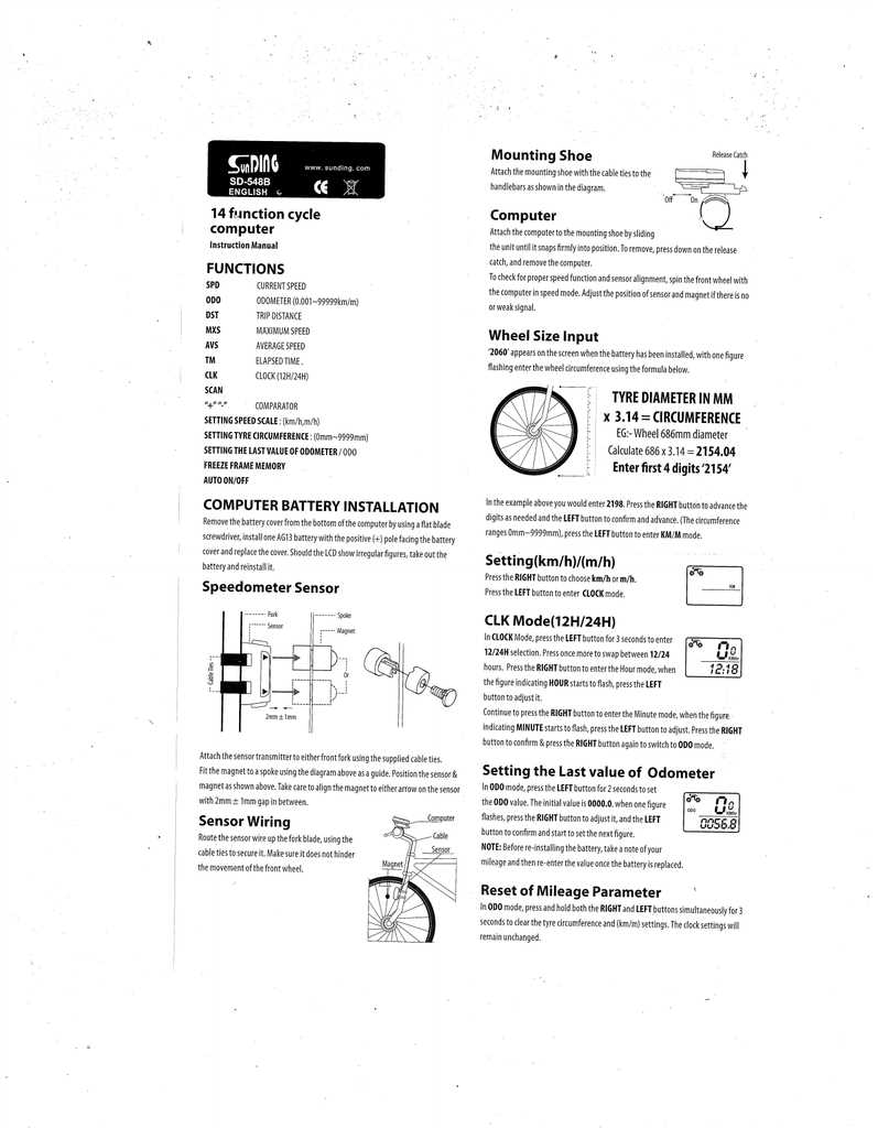 bell bicycle speedometer instruction manual