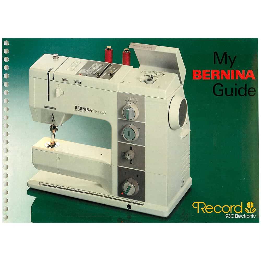 bernina sewing machine instruction manual