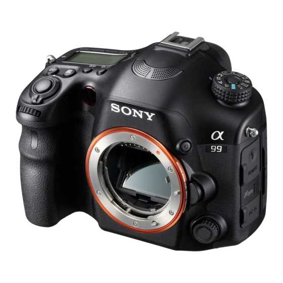 sony a65 instruction manual