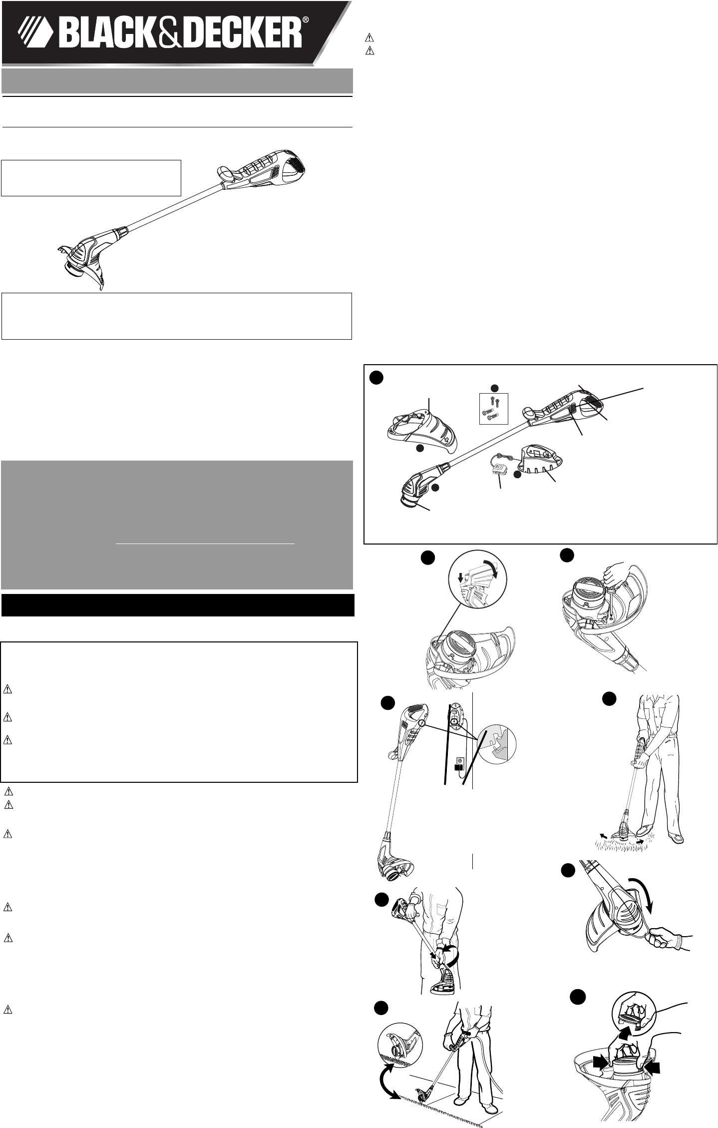 black and decker weed eater instruction manual