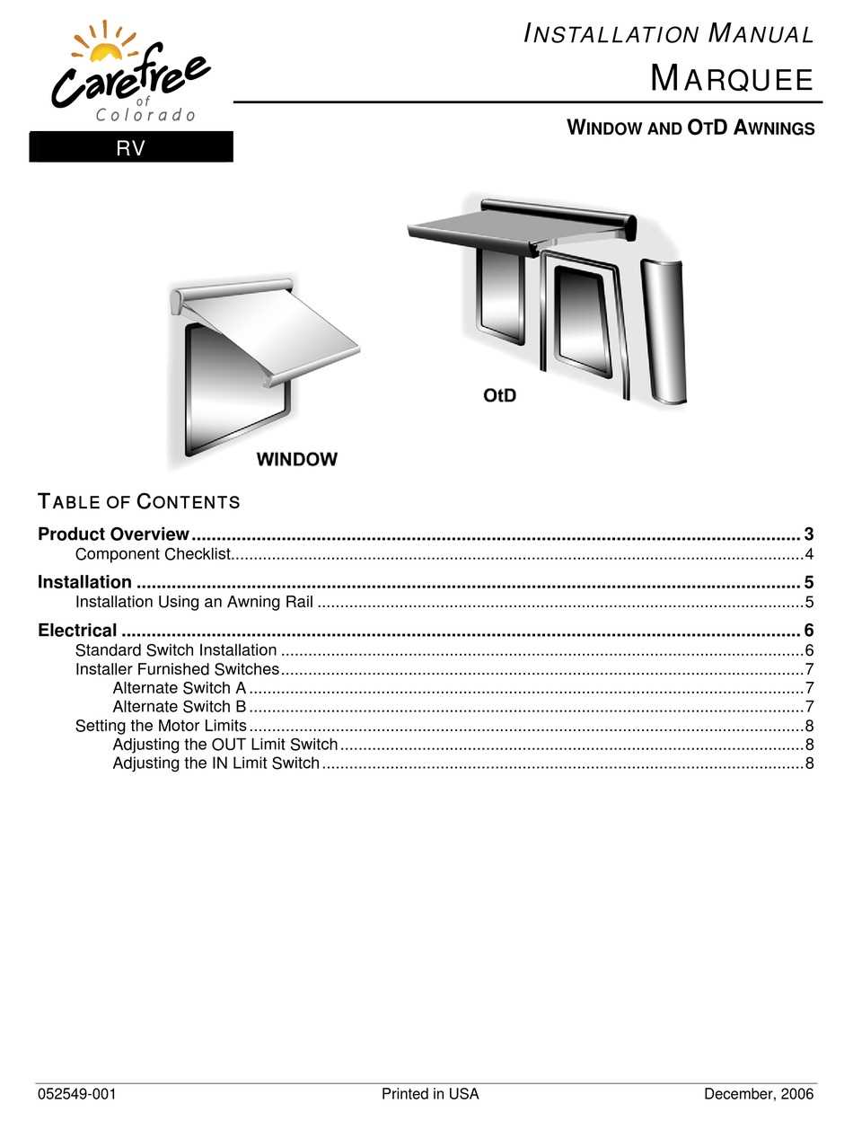 manual rv awning instructions