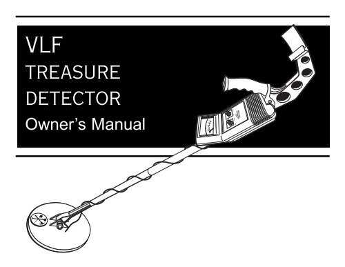 bounty hunter metal detector instruction manual