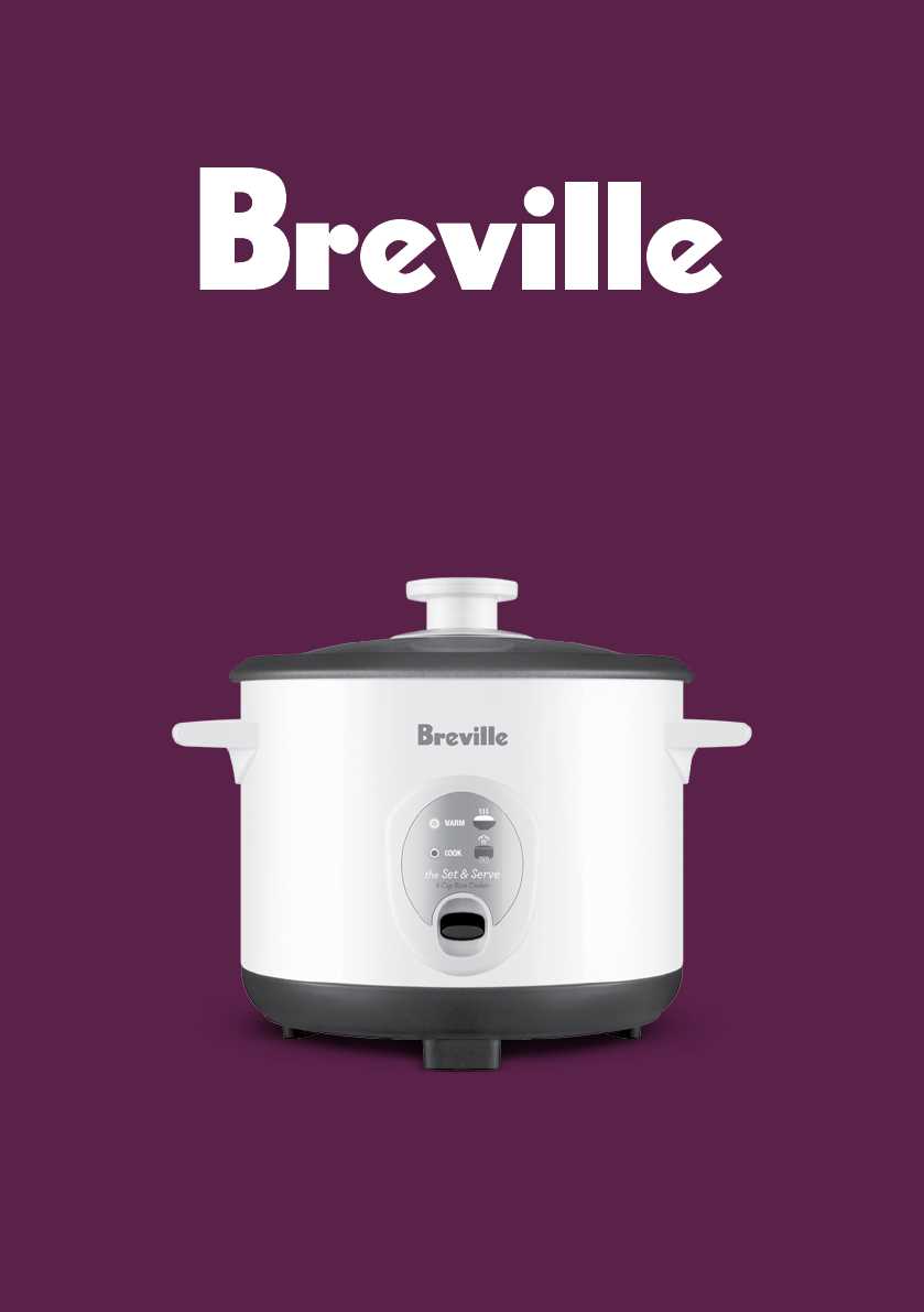 breville rice cooker instruction manual