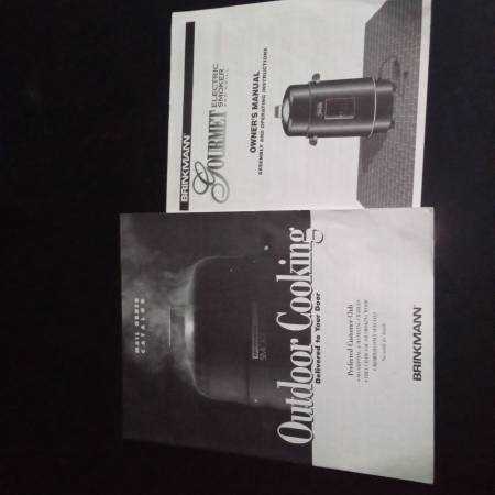 brinkmann electric smoker instruction manual