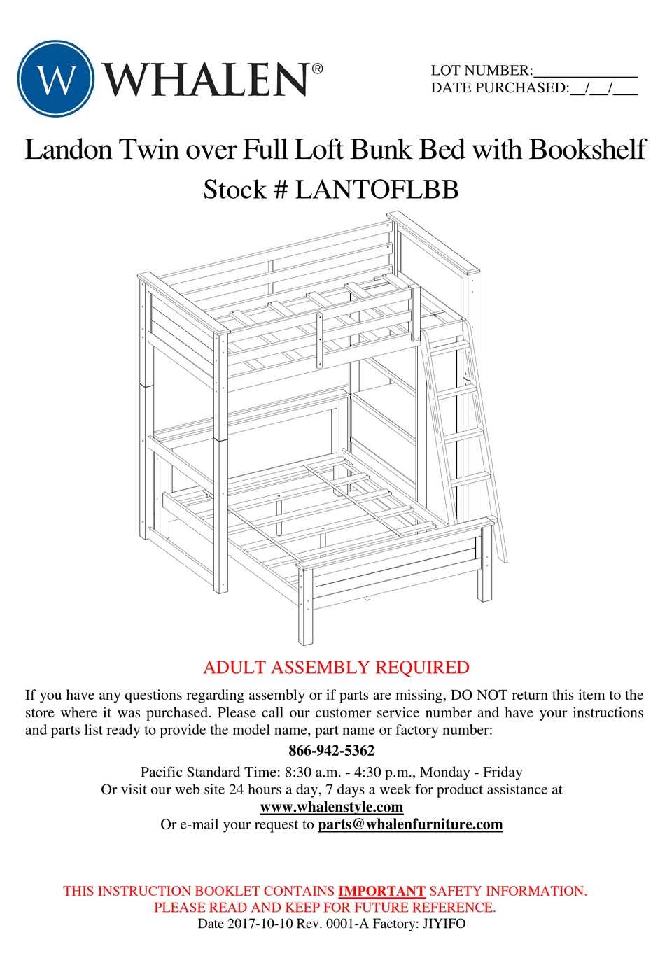 bunk bed instruction manual