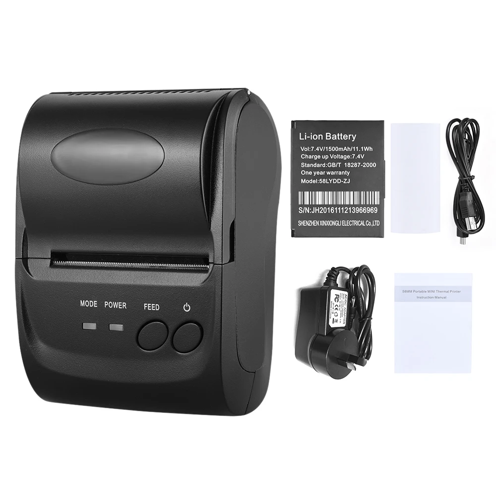 58mm portable mini thermal printer instruction manual