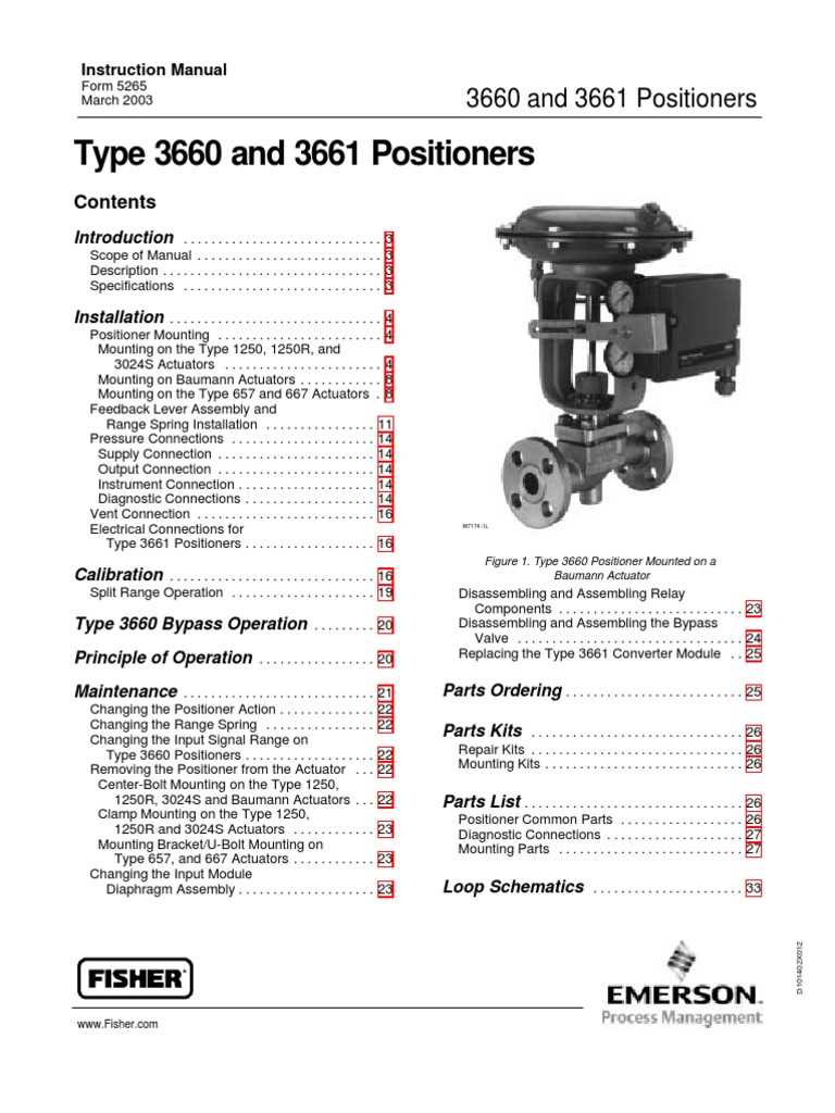 baumann actuator instruction manual