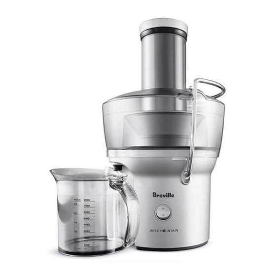 breville juice fountain instruction manual
