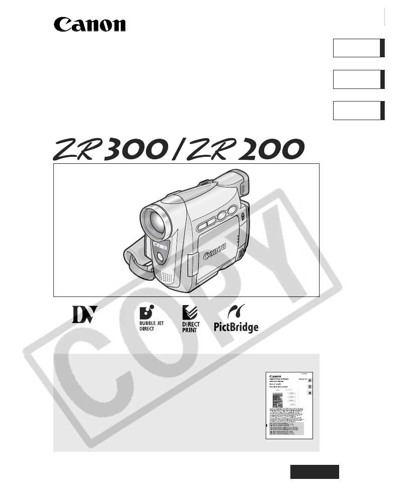 canon camcorder instruction manual