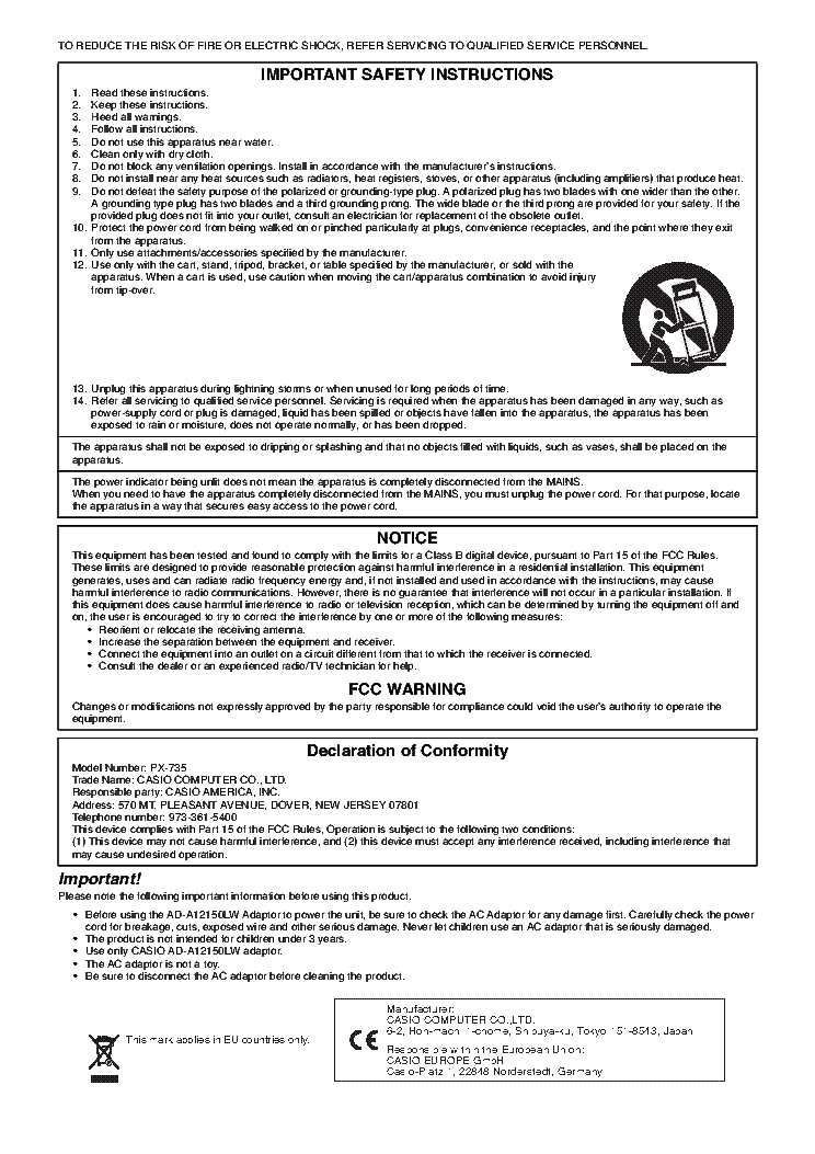 casio ct 625 instruction manual