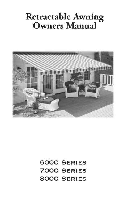 sunsetter awning instruction manual