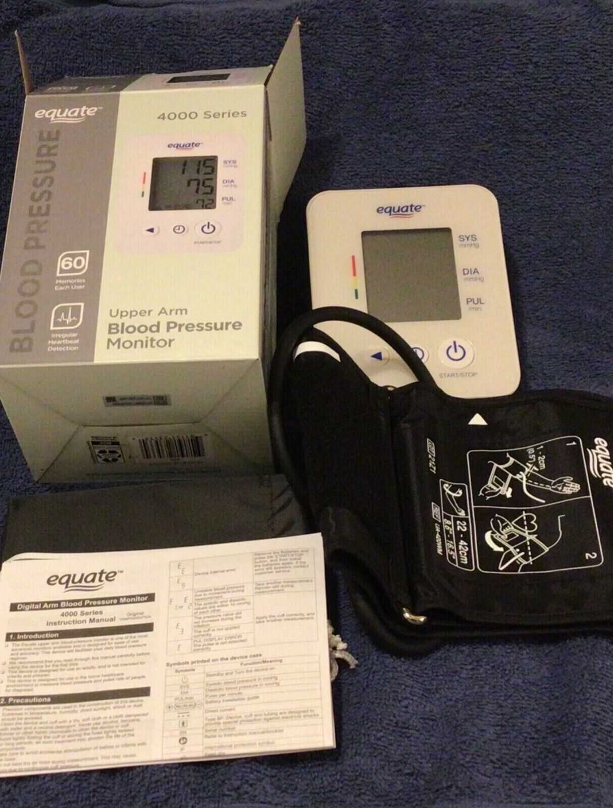 equate 4000 blood pressure monitor instruction manual