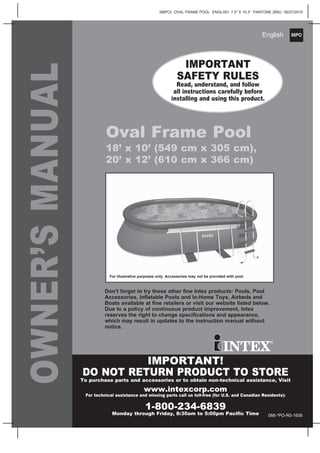 intex pool manual instructions