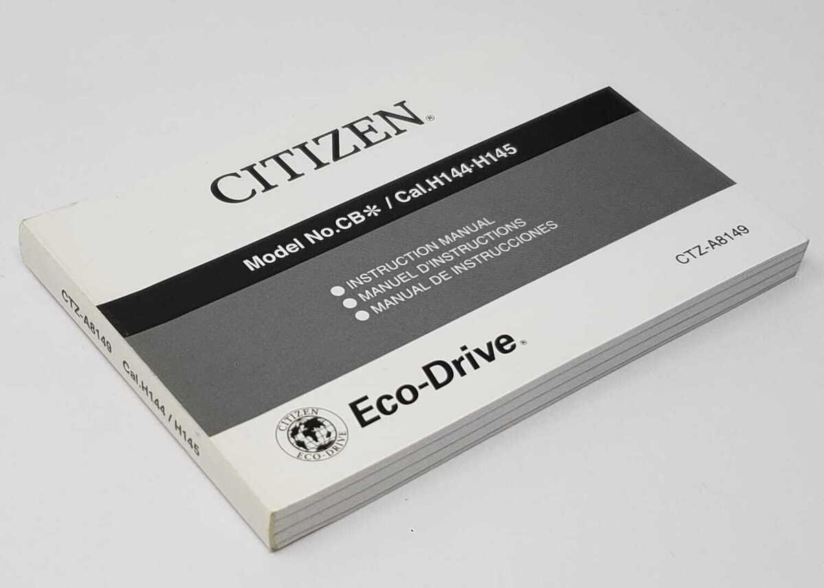 citizen eco drive instruction manual