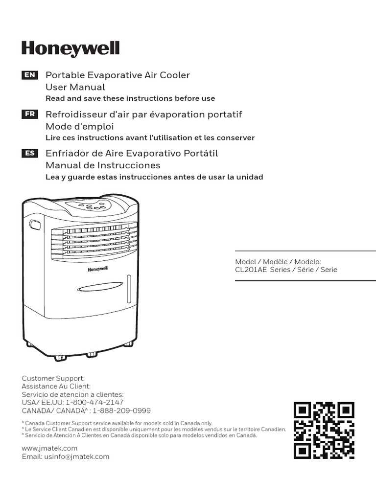 cool surge portable air cooler instruction manual