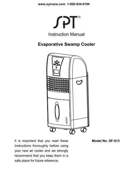 cool surge portable air cooler instruction manual