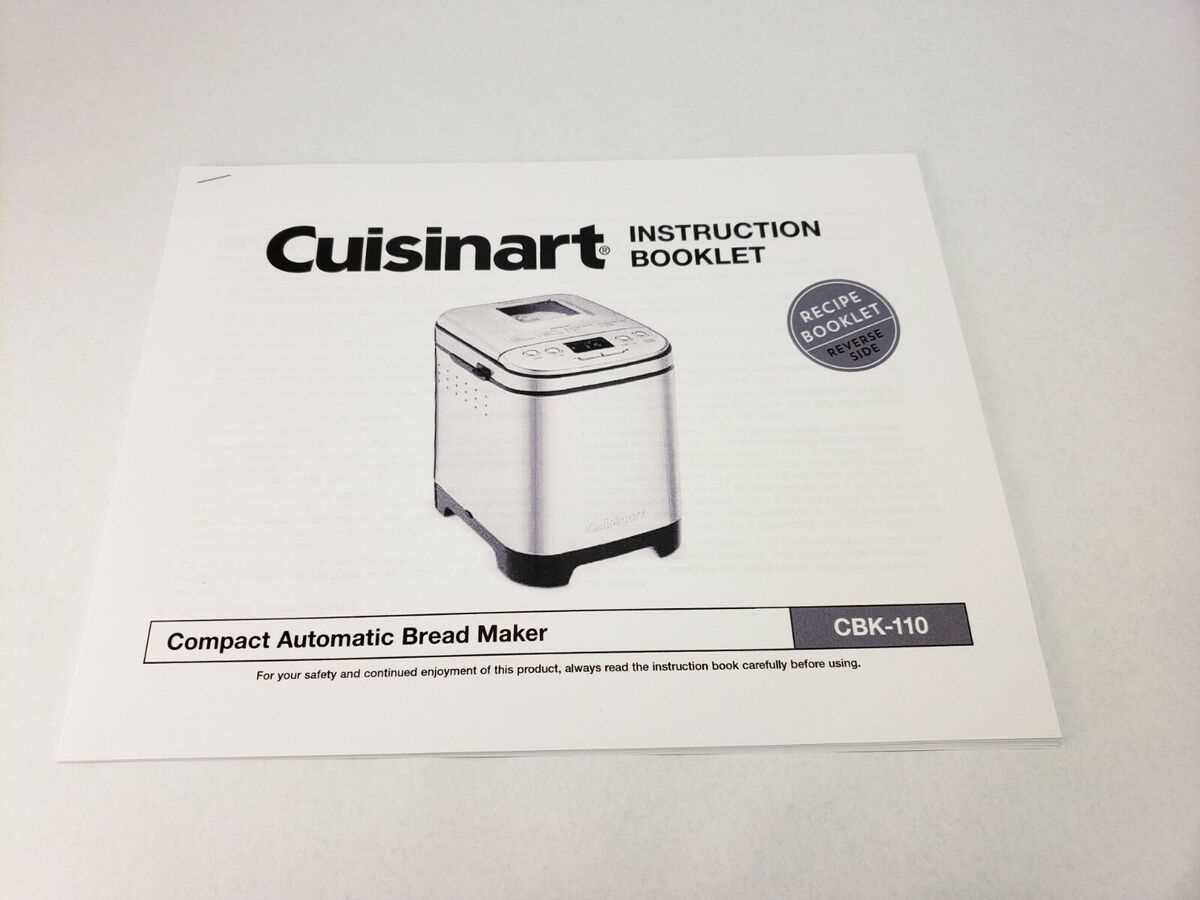 cuisinart bread machine instruction manual