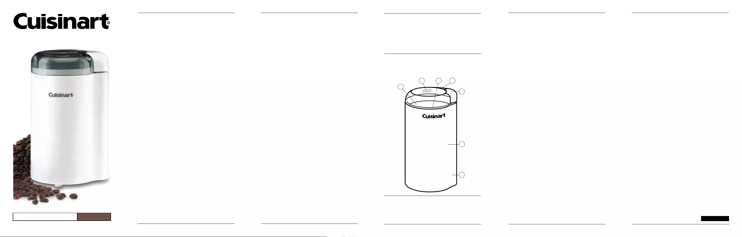 cuisinart coffee grinder instruction manual