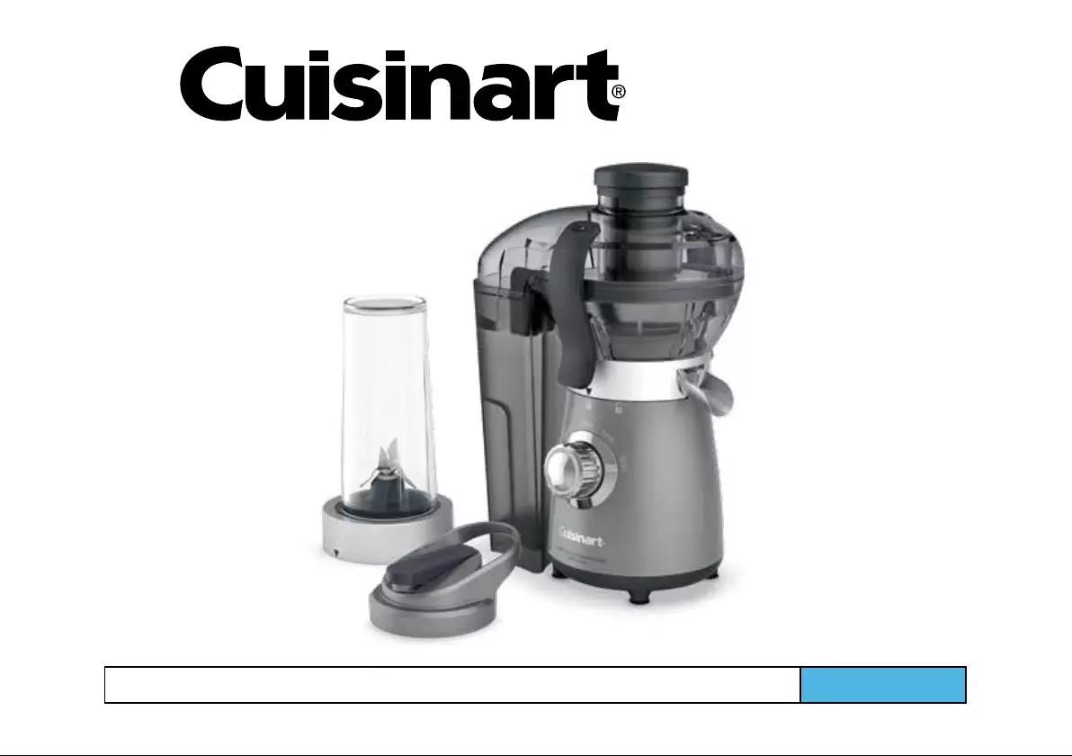 cuisinart juicer instruction manual